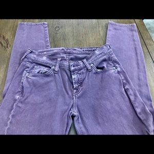Seven jeans purple cropped